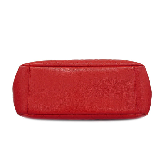 CHANEL   Matelasse Chain Shoulder Women's Leather Tote Bag Red Color