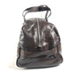 Hermes Brown Coated Canvas Boston Bag Shoulder Bag ( )