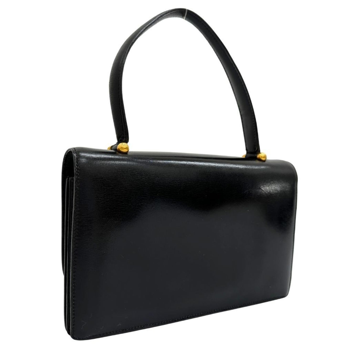 Hermes Black Box Calf Leather Handbag ( )