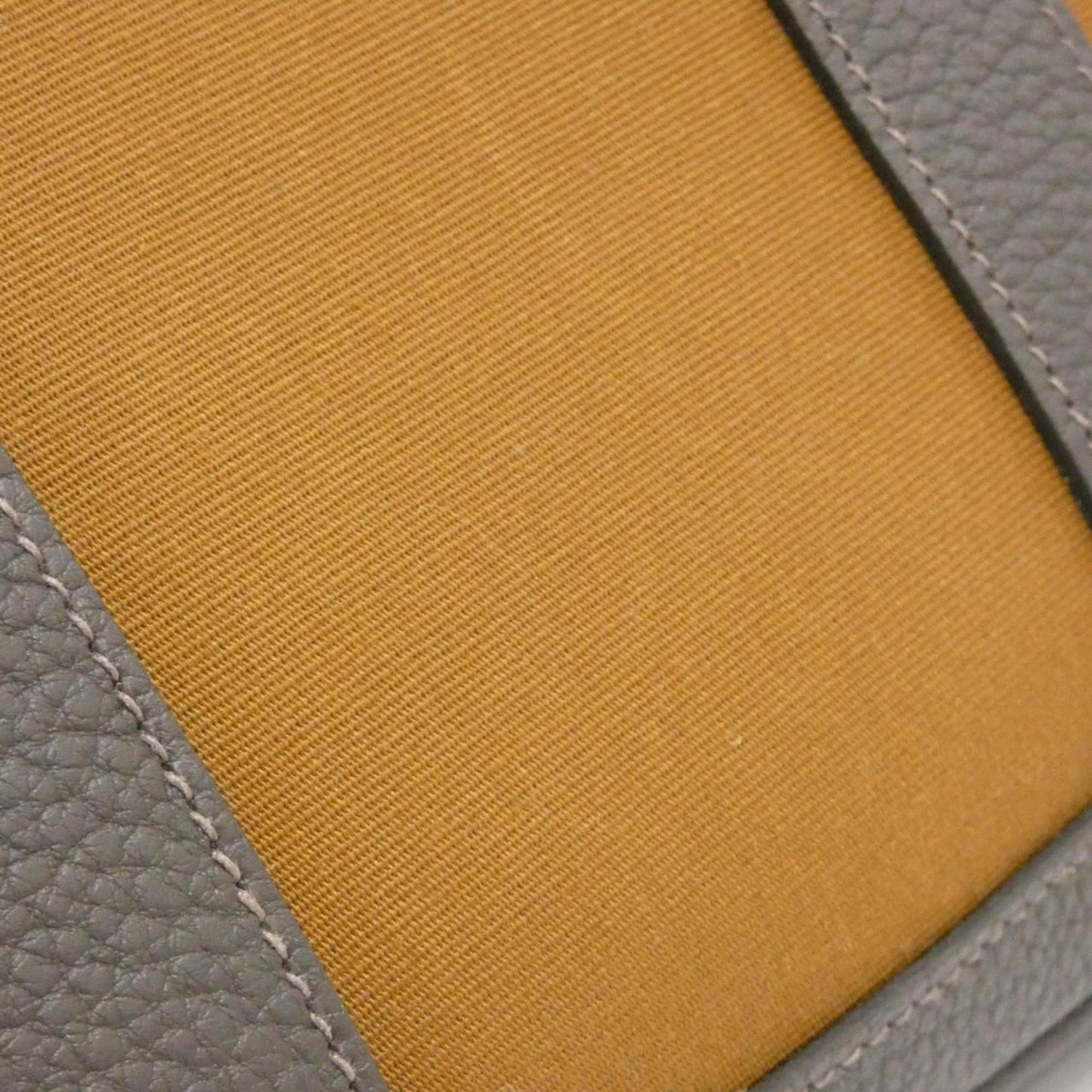 Hermes Alezan Ebene Toile Officier Negonda Leather Handbag ( )