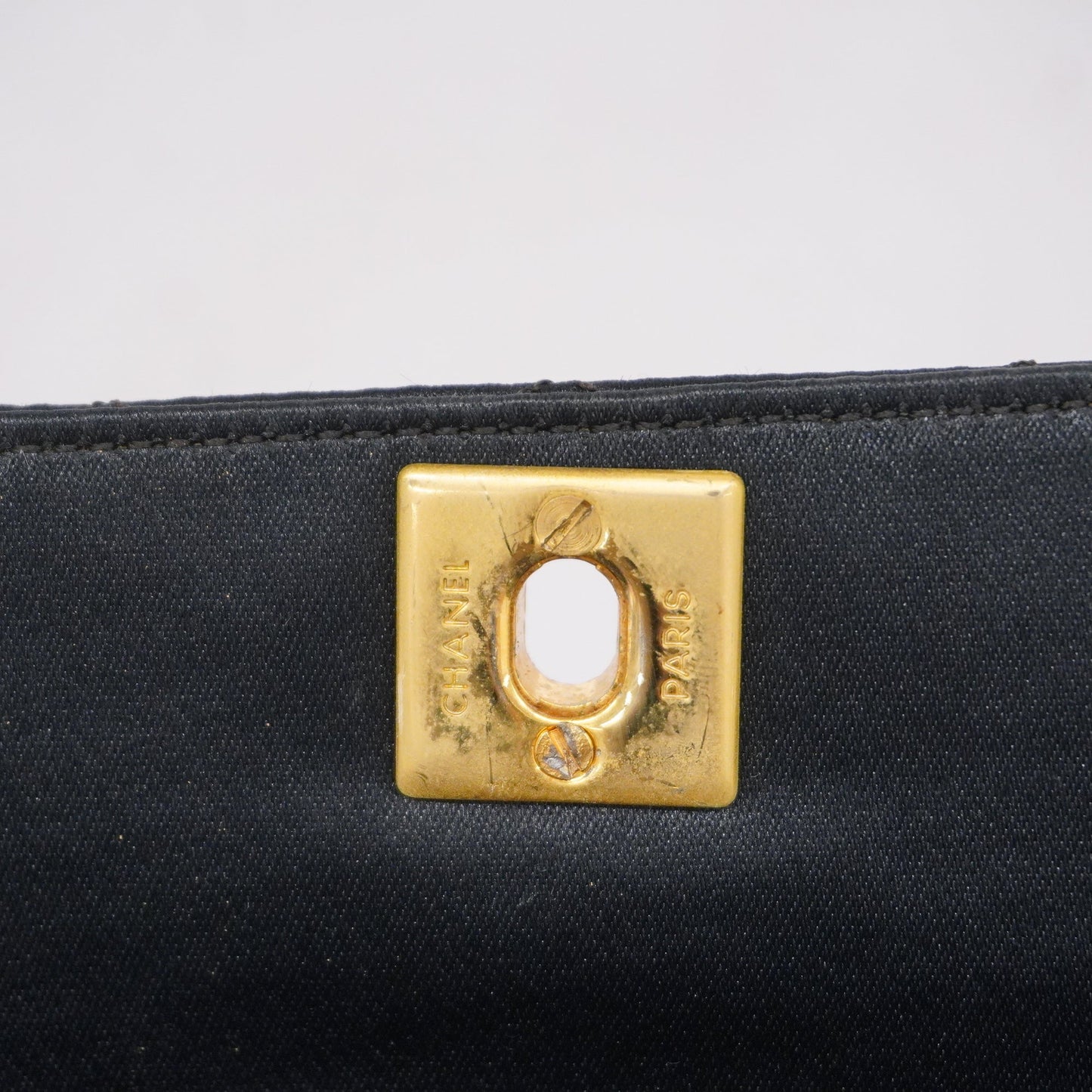 CHANEL  Shoulder Women's Satin Shoulder Bag Black