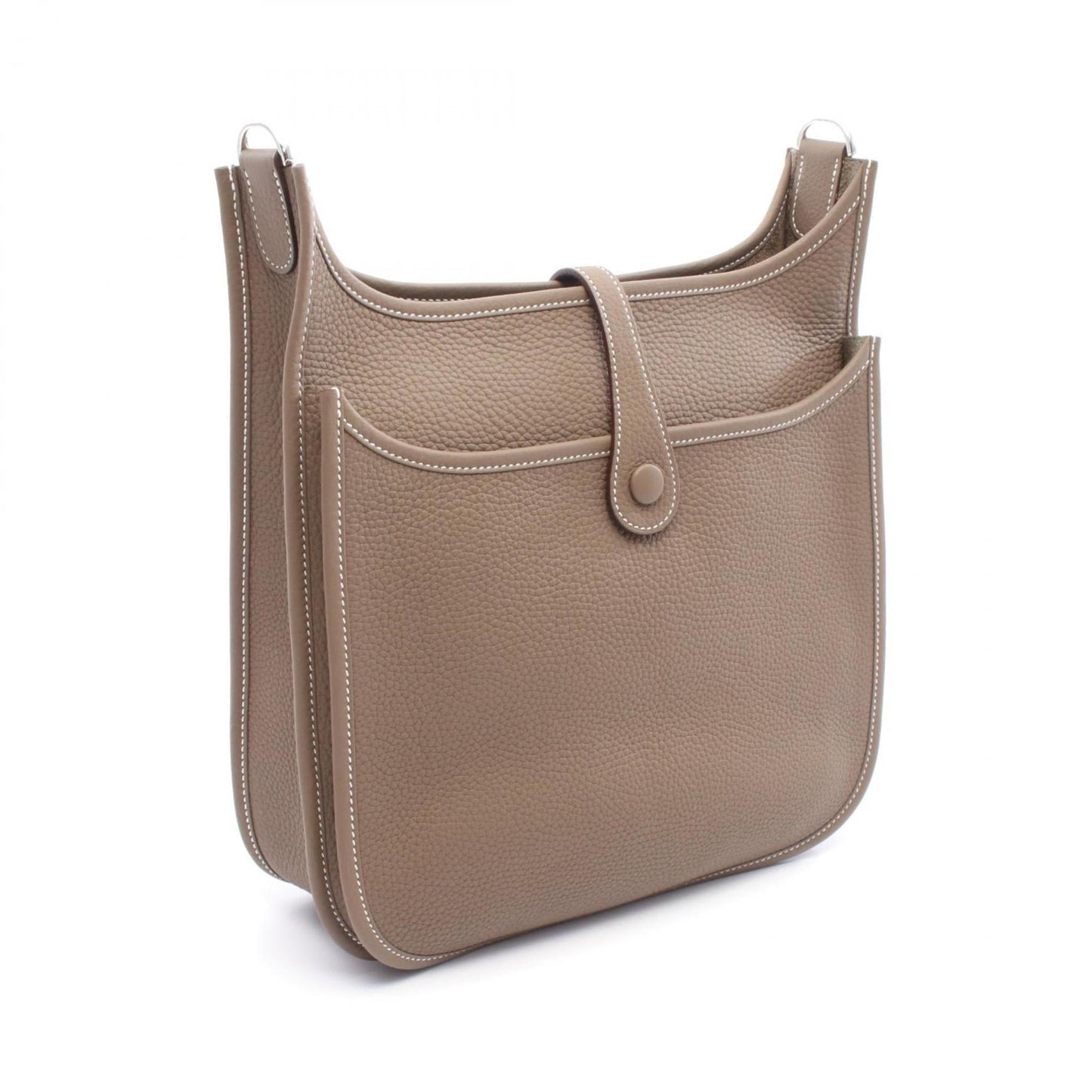 Hermes Brown Taurillon Clemence Leather Shoulder Bag ( )