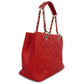 CHANEL   Matelasse Chain Shoulder Women's Leather Tote Bag Red Color