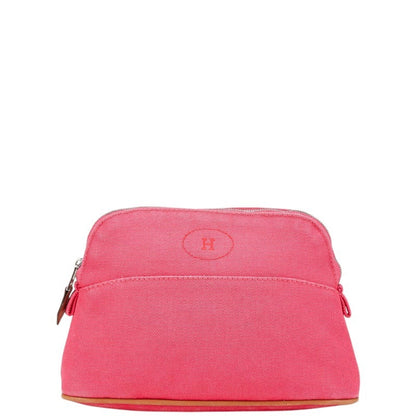 Hermes Bolide Pink Canvas Pouch ( )