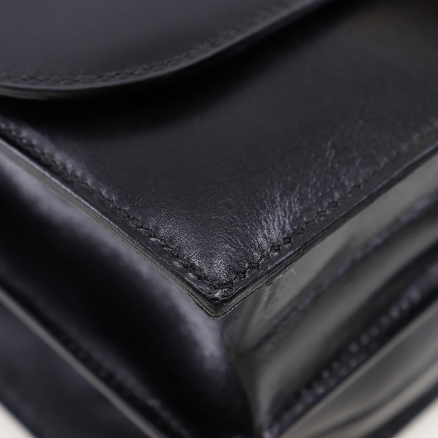 Hermes Black Box Calf Leather Shoulder Bag ( )
