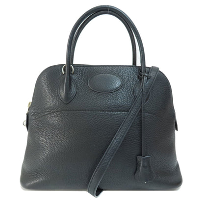 Hermes Black Taurillon Clemence Leather Handbag ( )