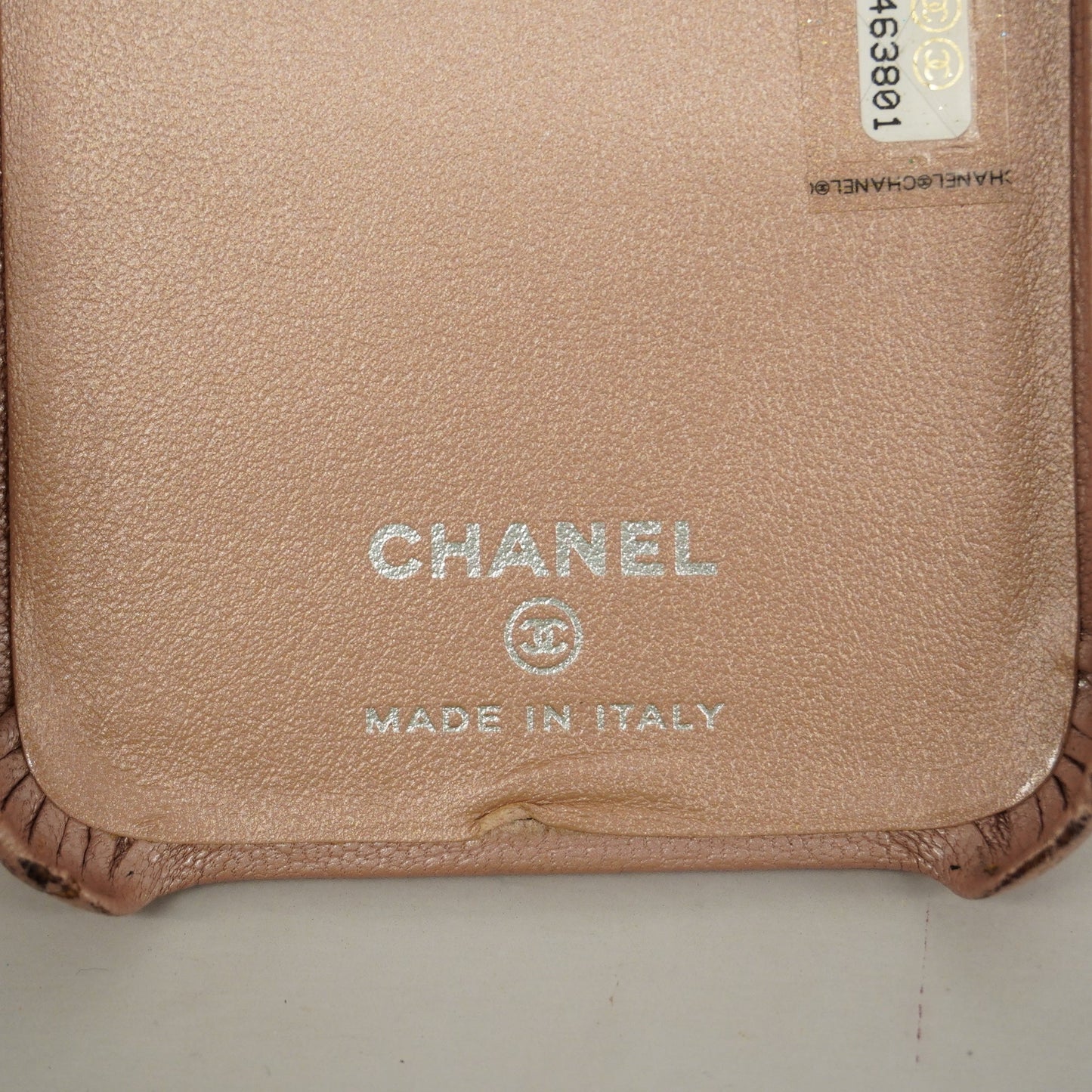 CHANEL   Women's Bag Accessory Smartphone case Camellia pink beige