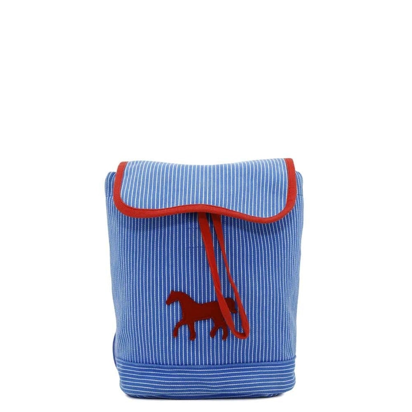 Hermes Blue Red Color Canvas Backpack ( )