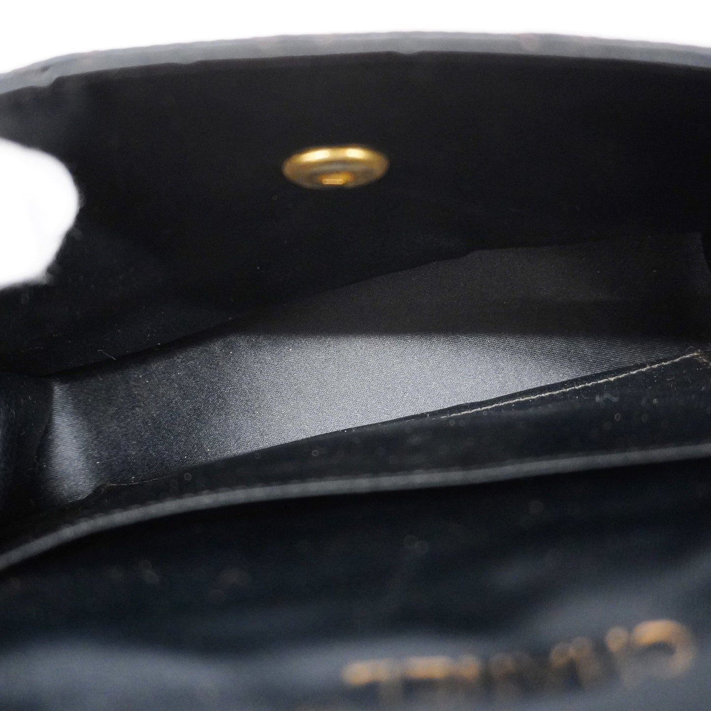 CHANEL  Shoulder Women's Satin Shoulder Bag Black