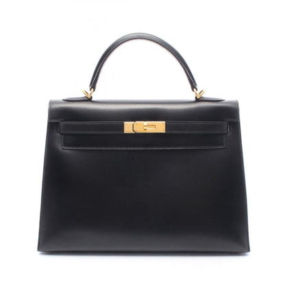 Hermes Black Box Calf Leather Handbag ( )