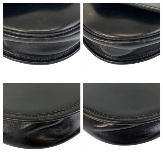 Hermes Black Leather Pochette Shoulder Bag ( )