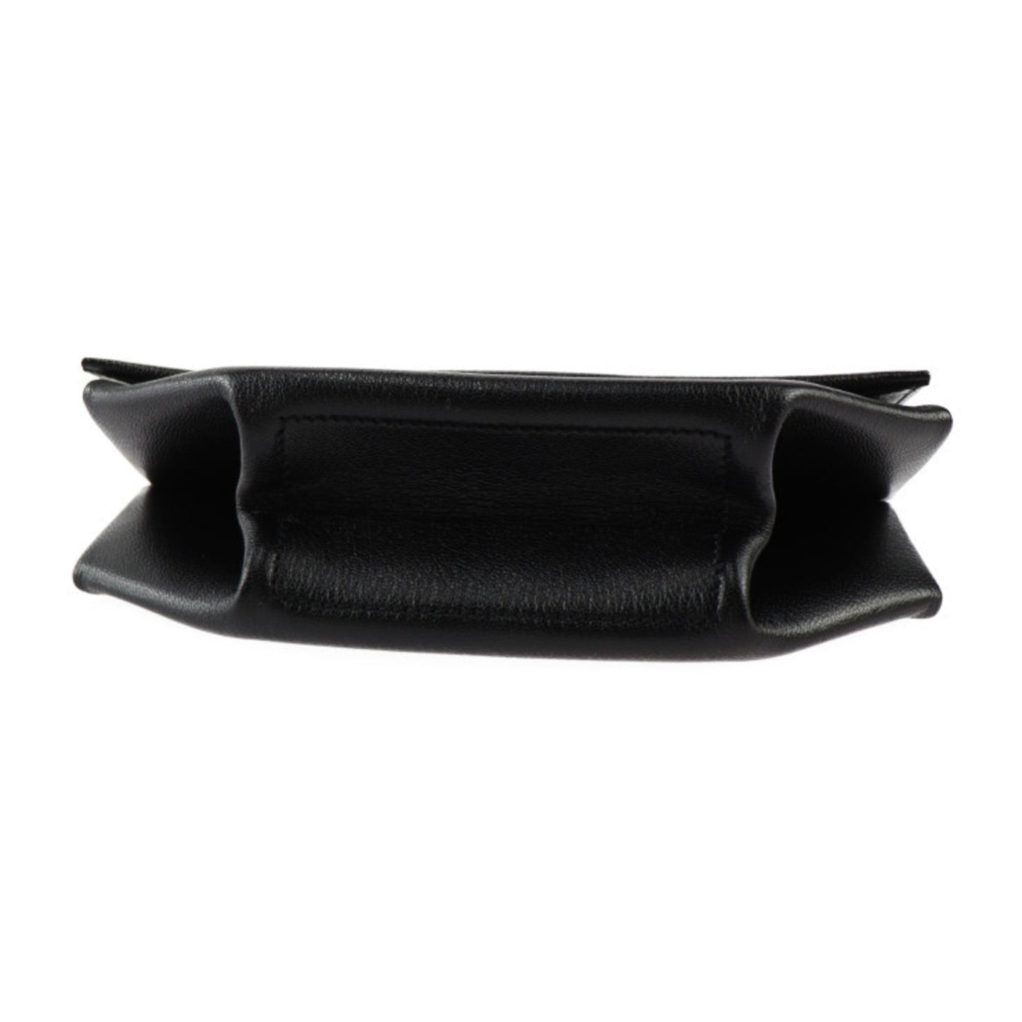 Hermes Black Chevre Leather Clutch Bag Handbag ( )