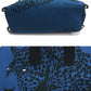 Hermes Black Blue Canvas Tote Bag ( )