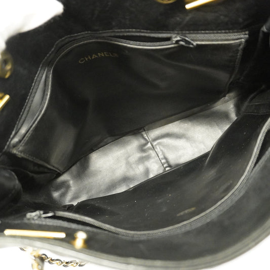 CHANEL   Matelasse Chain Shoulder Women's Leather Shoulder Bag Black