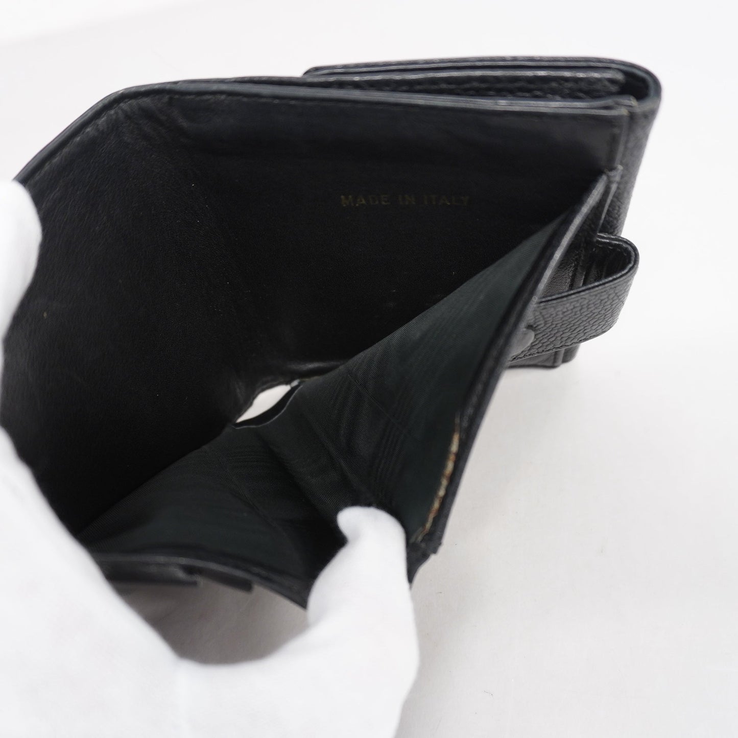 Chanel Bi-fold Wallet Women's Caviar Leather Black