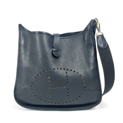 Hermes Black Taurillon Clemence Leather Shoulder Bag ( )