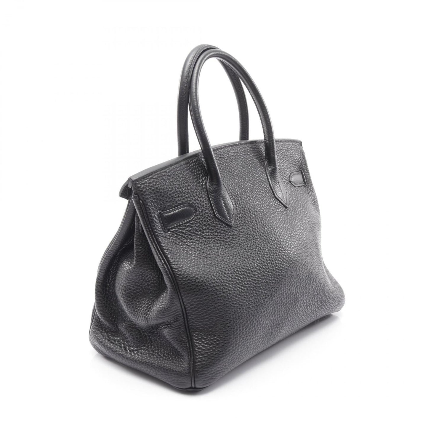 Hermes Birkin Black Taurillon Clemence Leather Handbag ( )