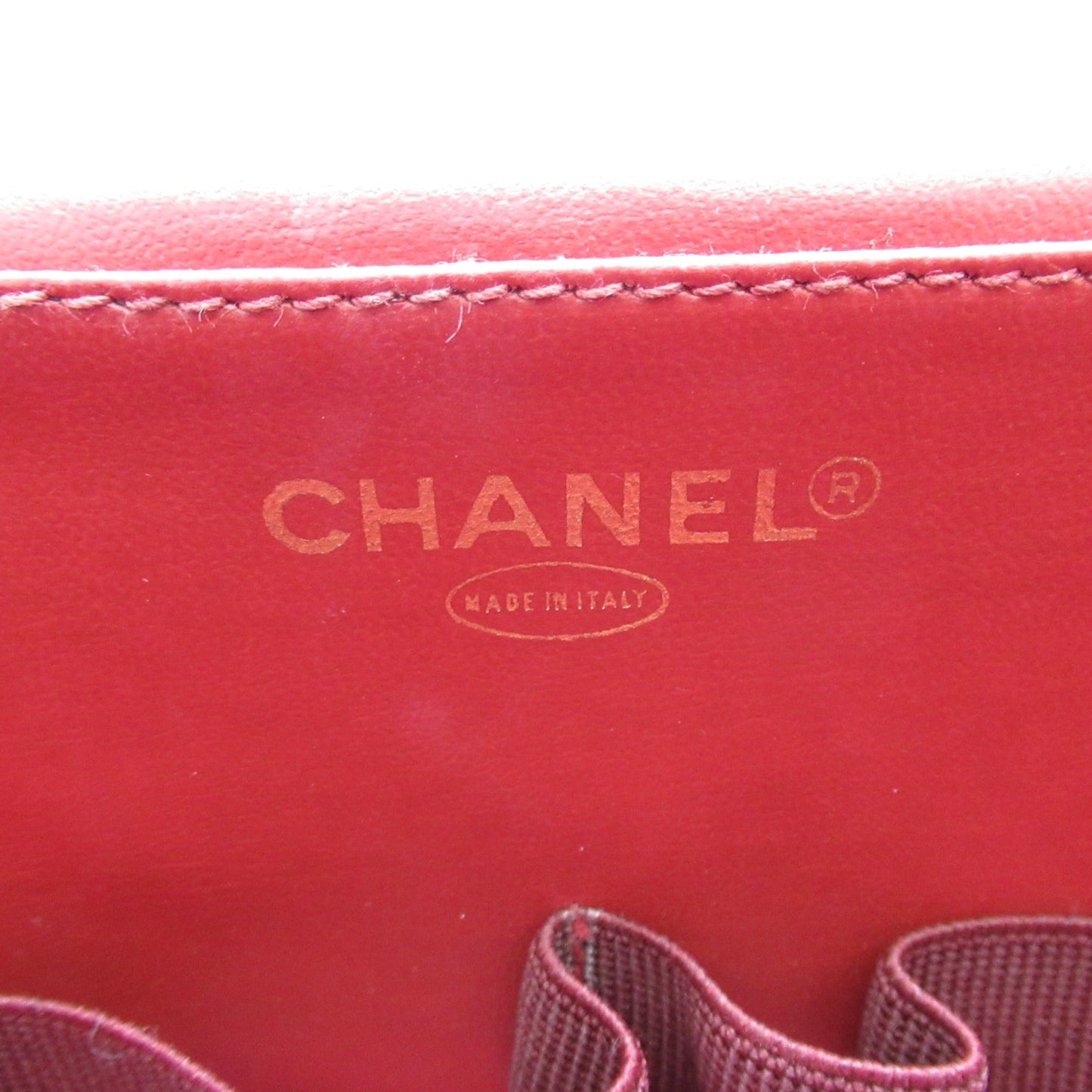 CHANEL 2way vanity bag Red Caviar Skin [Grained Calf]