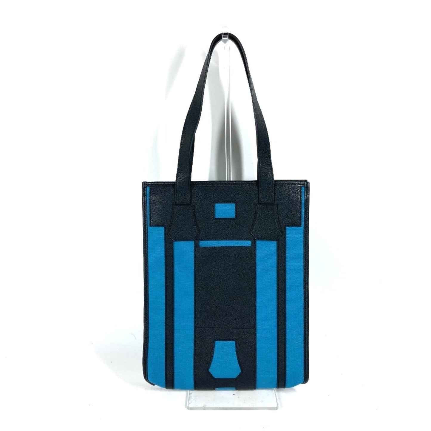 Hermes Black Blue Taurillon Clemence Leather Shoulder Bag Tote Bag ( )