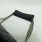 CHANEL 2.55ChainShoulder Bag Black leather Punching leather