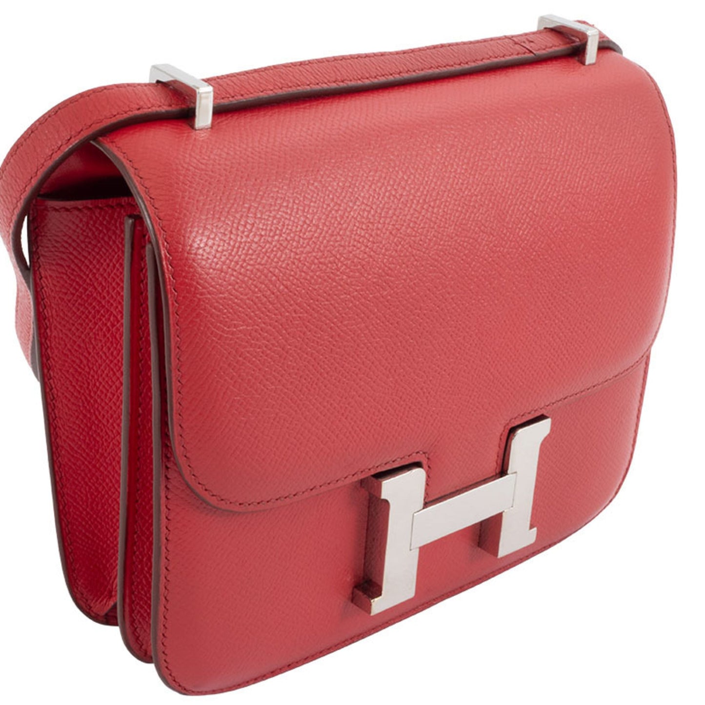 Hermes Bougainvillier Red Color Epsom Leather Shoulder Bag ( )