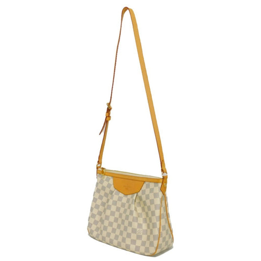 LOUIS VUITTON Shoulder Bag Syrac  PM Logo Crossbody White Natural Damier Azur Ivory N41113 Men's Women's