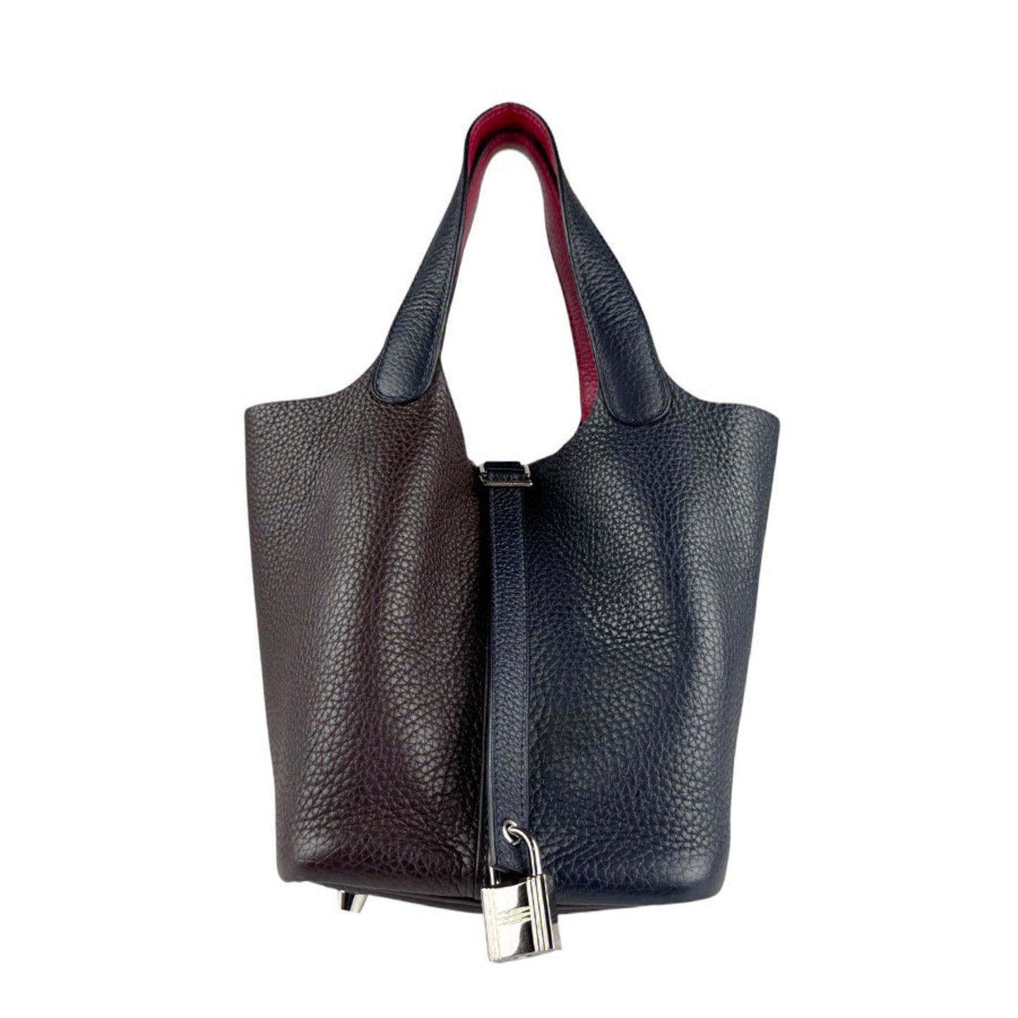 Hermes Blue Nuit Taurillon Clemence Leather Handbag ( )