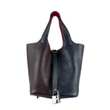Hermes Blue Nuit Taurillon Clemence Leather Handbag ( )