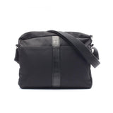 Hermes Black Canvas Leather Shoulder Bag ( )