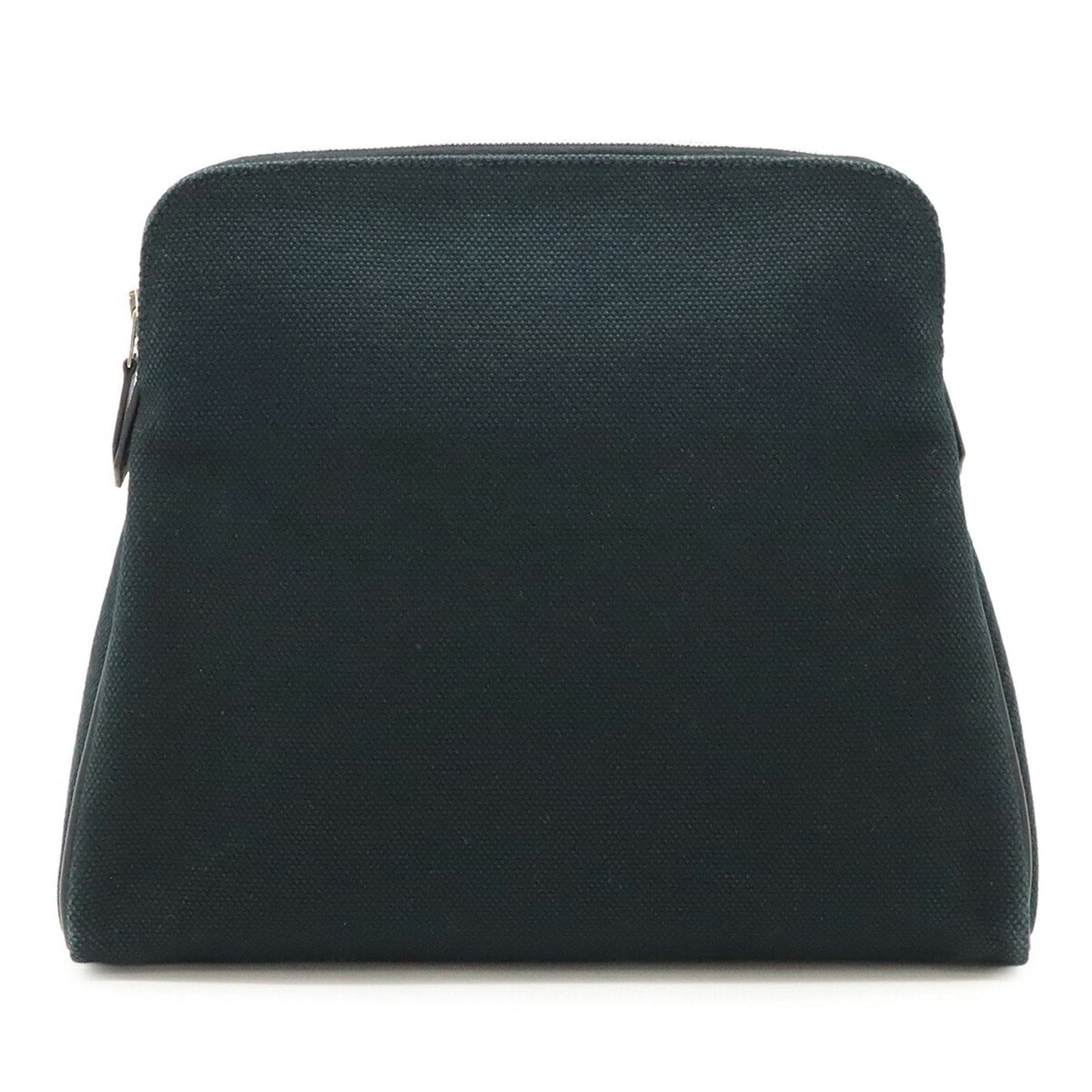 Hermes Black Canvas Leather Pouch ( )