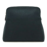 Hermes Black Canvas Leather Pouch ( )