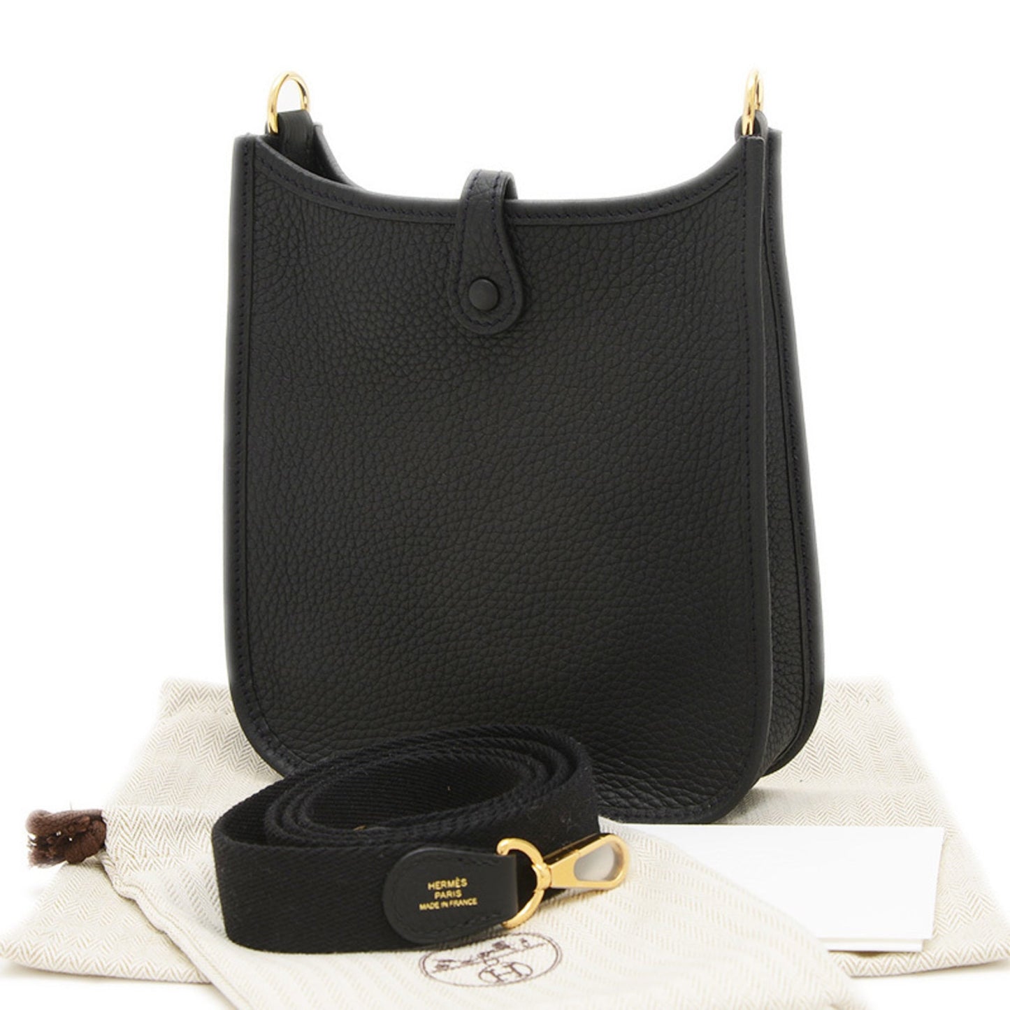 Hermes Black Taurillon Clemence Leather Shoulder Bag ( )