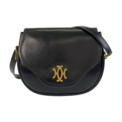 Hermes Black Leather Pochette Shoulder Bag ( )