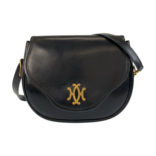 Hermes Black Leather Pochette Shoulder Bag ( )