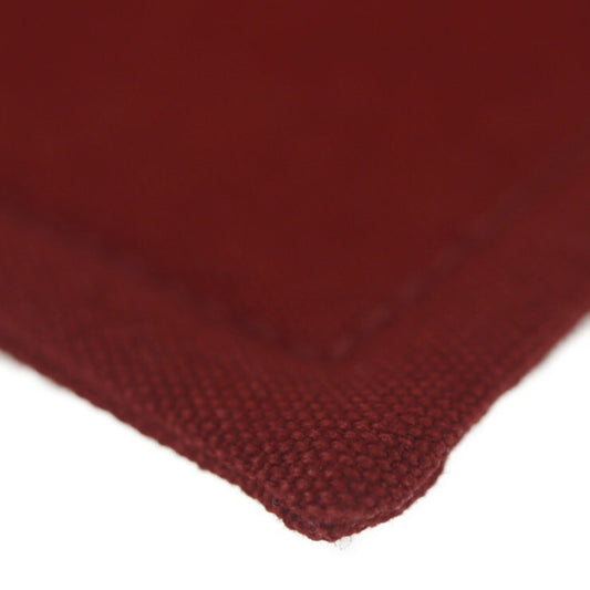 Hermes Bordeaux Cotton Canvas Leather Clutch Bag Pouch ( )