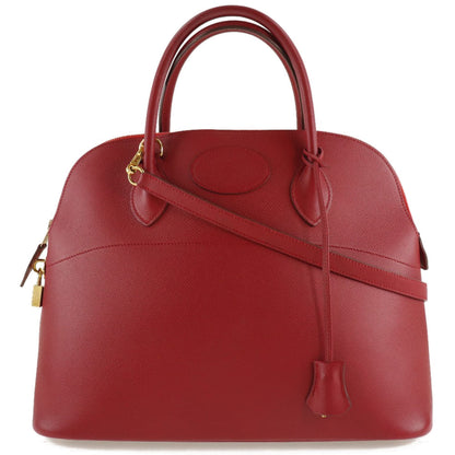 Hermes Bolide Red Color Courchevel Leather Handbag ( )