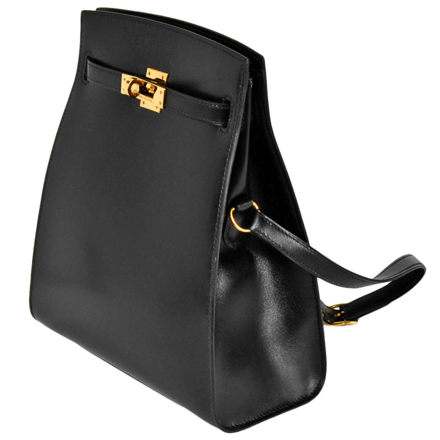 Hermes Black Box Calf Leather Shoulder Bag ( )