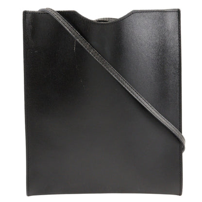 Hermes Black Leather Pochette Shoulder Bag ( )
