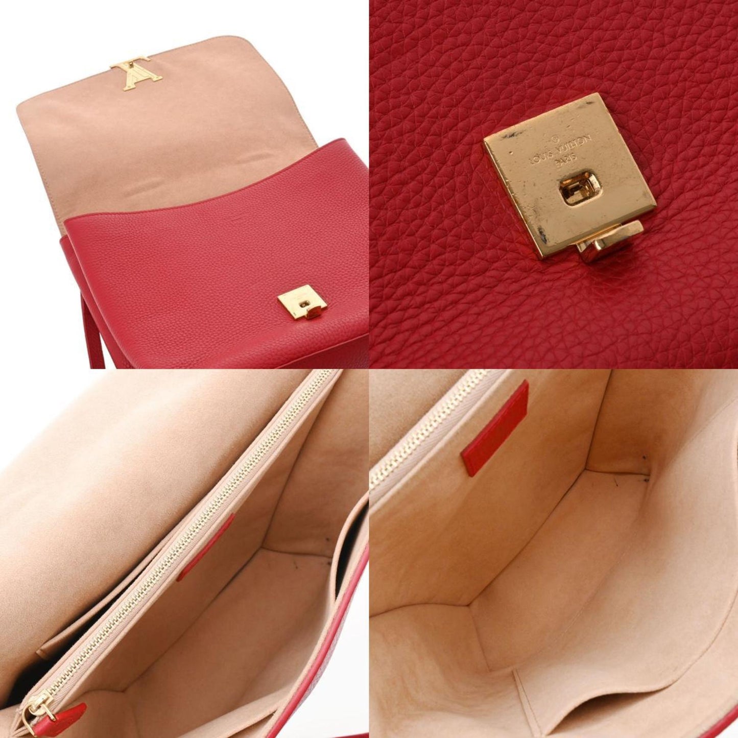 LOUIS VUITTON Volta Red M50287 Ladies Taurillon Leather Shoulder Bag