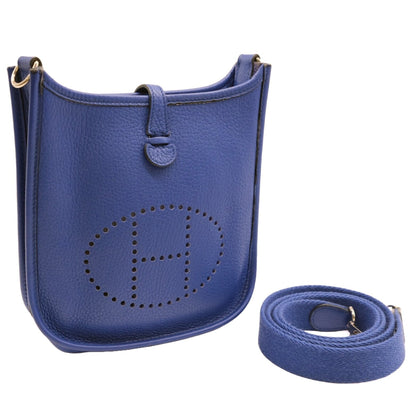 Hermes Blue Electric Taurillon Clemence Leather Shoulder Bag ( )