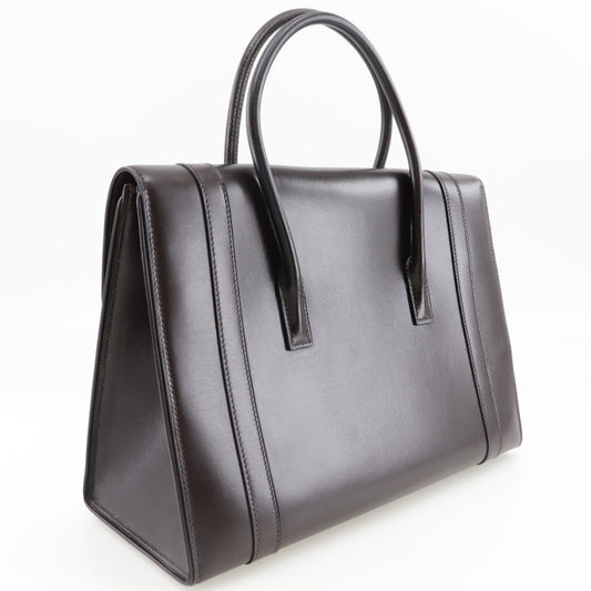 Hermes Drag Brown Box Calf Leather Handbag ( )