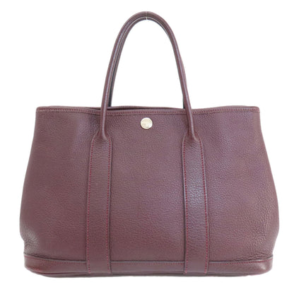 Hermes Bordeaux Leather Handbag ( )