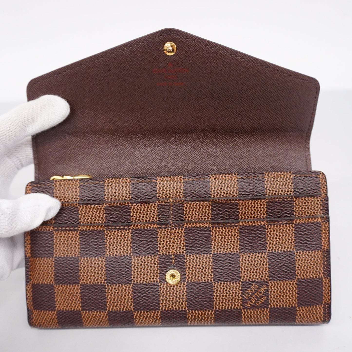 LOUIS VUITTONAuth  Damier Portofeuil Sala N63209 Long Wallet