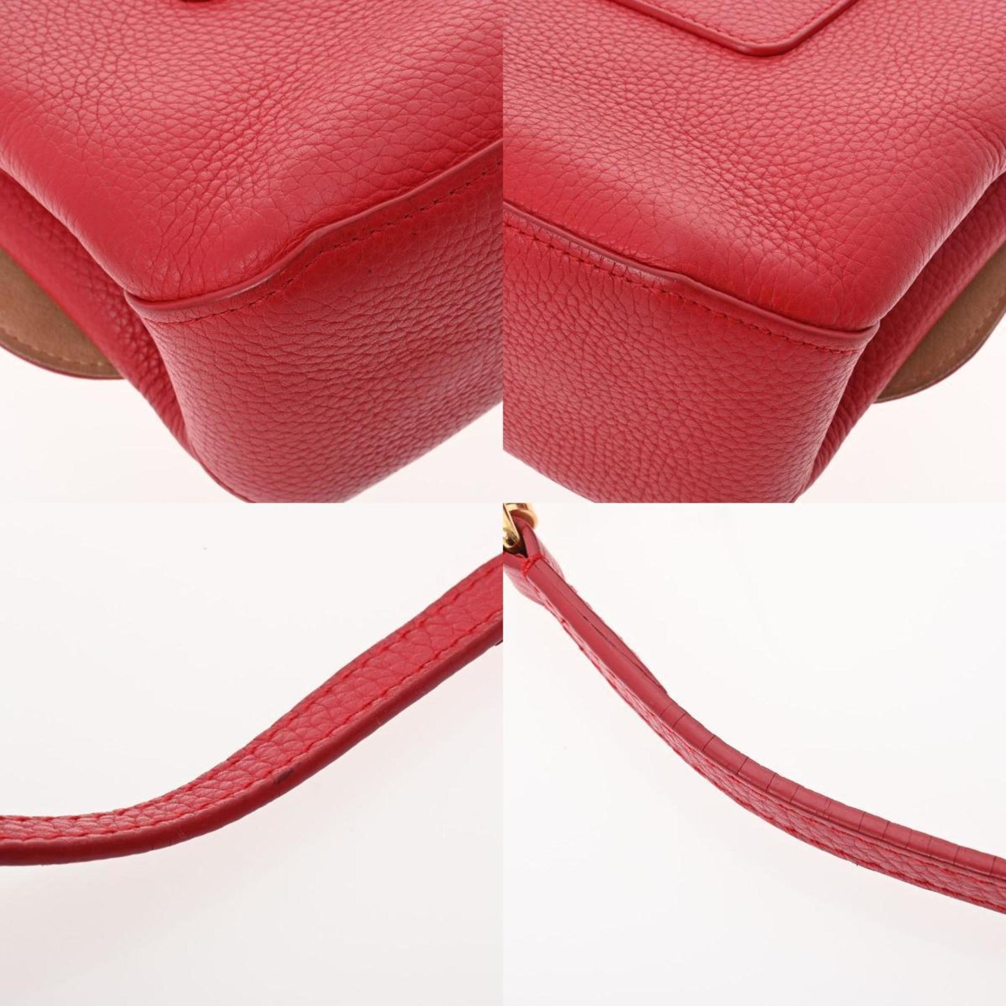 LOUIS VUITTON Volta Red M50287 Ladies Taurillon Leather Shoulder Bag