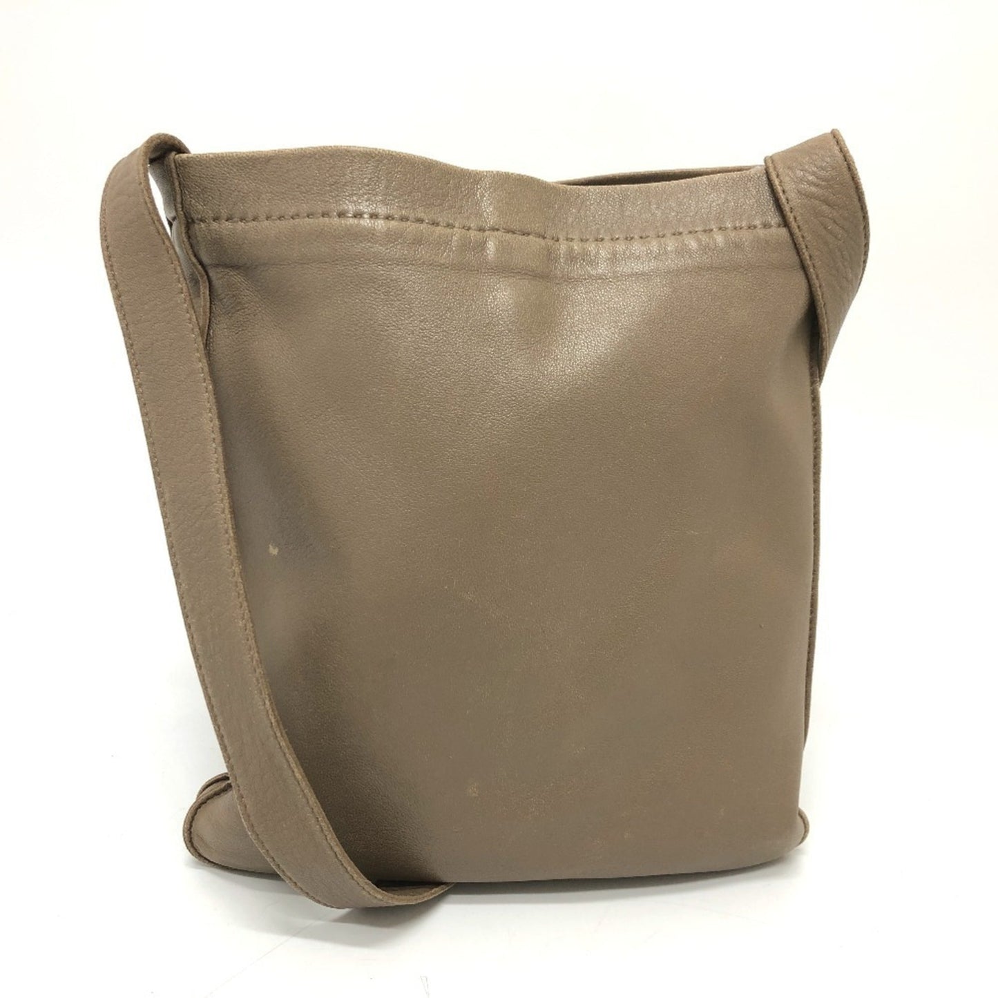 Hermes Etoupe Gray Leather Shoulder Bag ( )