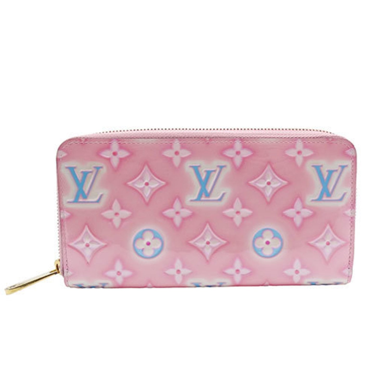 LOUIS VUITTON Wallet Women's Long Vernis Zippy Light Pink Neon M81145