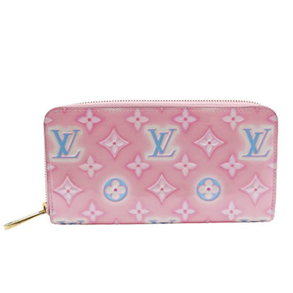 LOUIS VUITTON Wallet Women's Long Vernis Zippy Light Pink Neon M81145