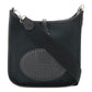 Hermes Black Toile H Leather Shoulder Bag ( )