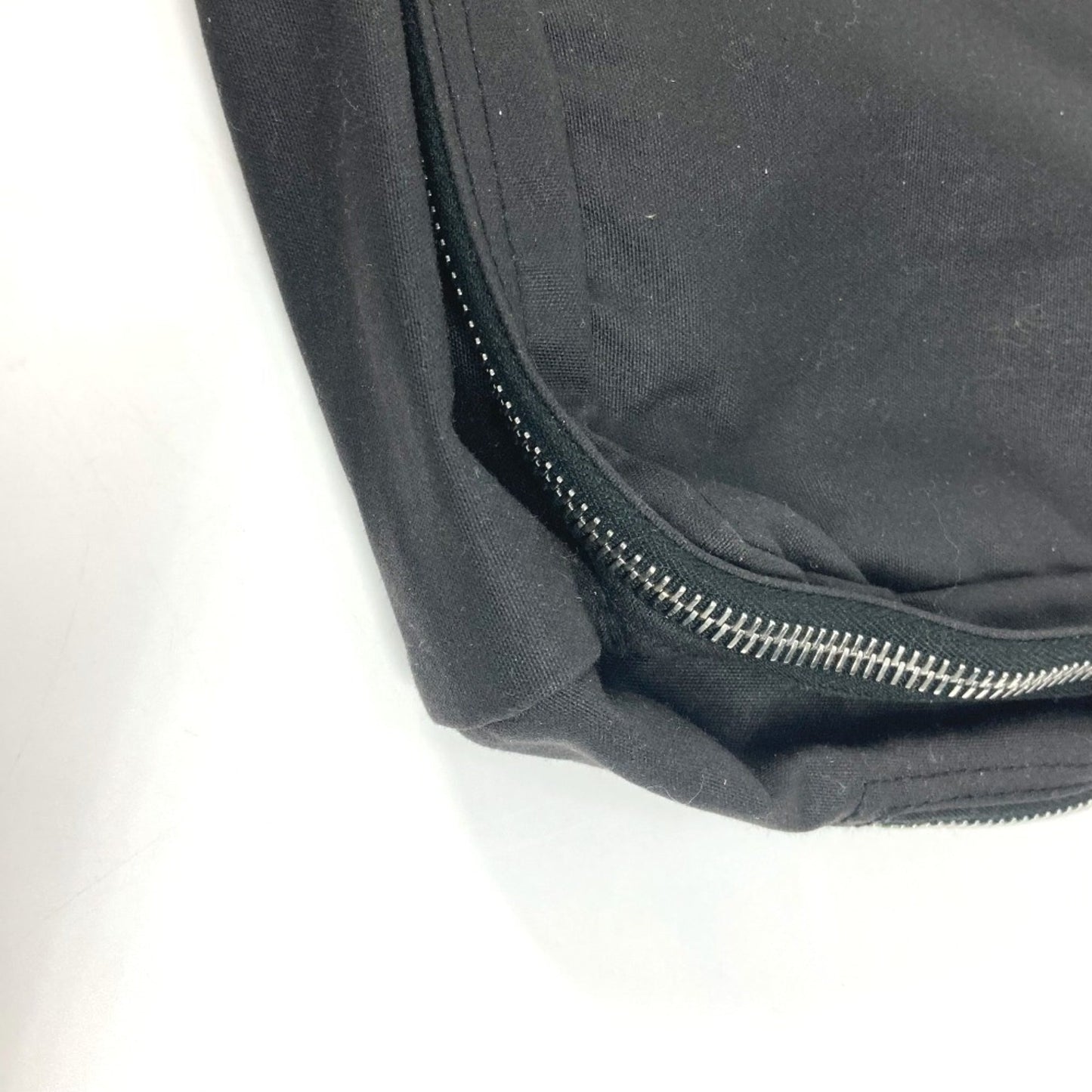 Hermes Black Canvas Handbag Tote Bag ( )