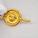CHANEL  Belt Gold Metal Women's Leather Chain Belt Black